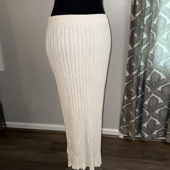 Free People Beach Lightweight Rib Knit Drawstring Skirt SZ Small - Picture 6 of 12